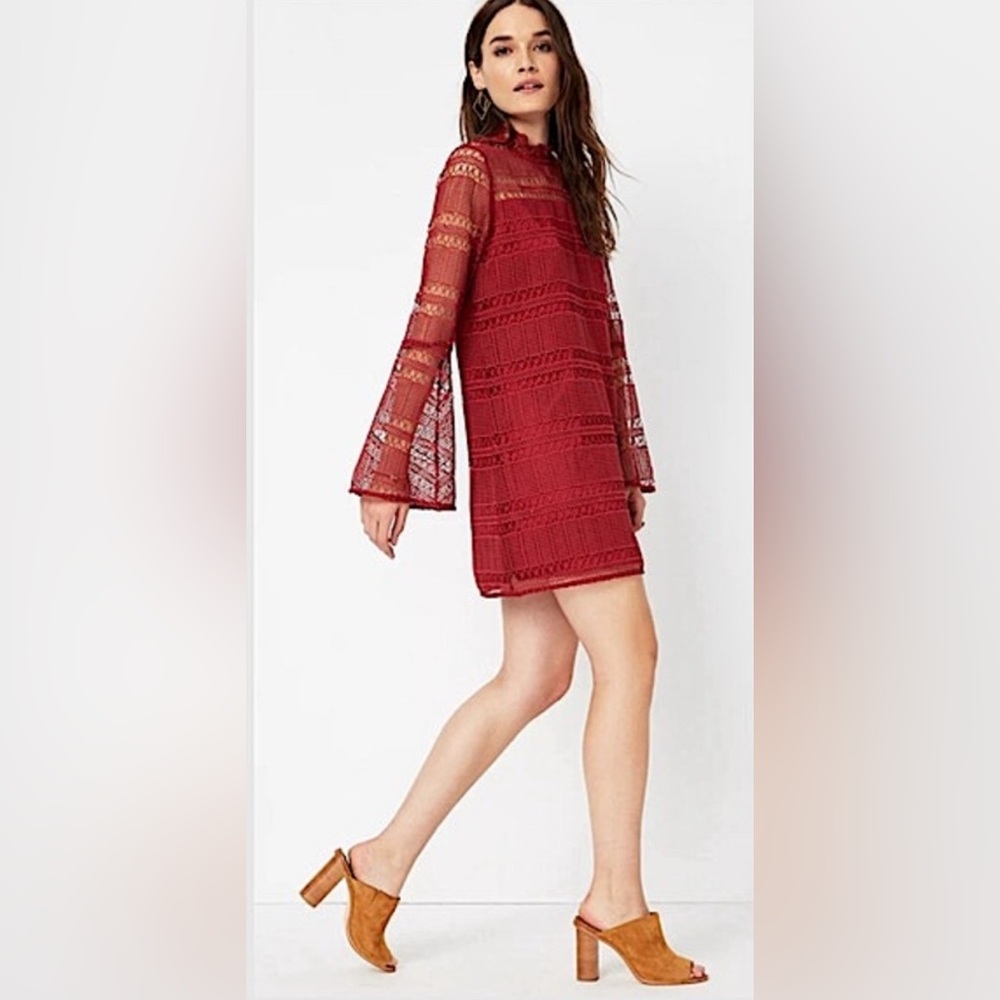 Red long sleeve dress